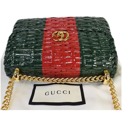 gucci mini coated wicker shoulder bag|gucci wicker bag small.